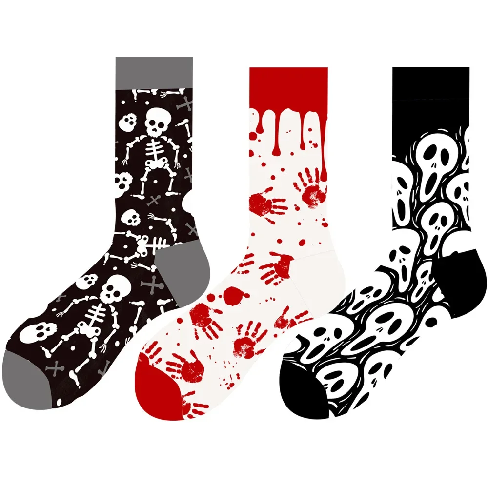 Calcetines Unisex con dibujos de calabaza y búho para hombre y mujer, medias creativas de algodón para fiesta de Halloween, regalos para parejas