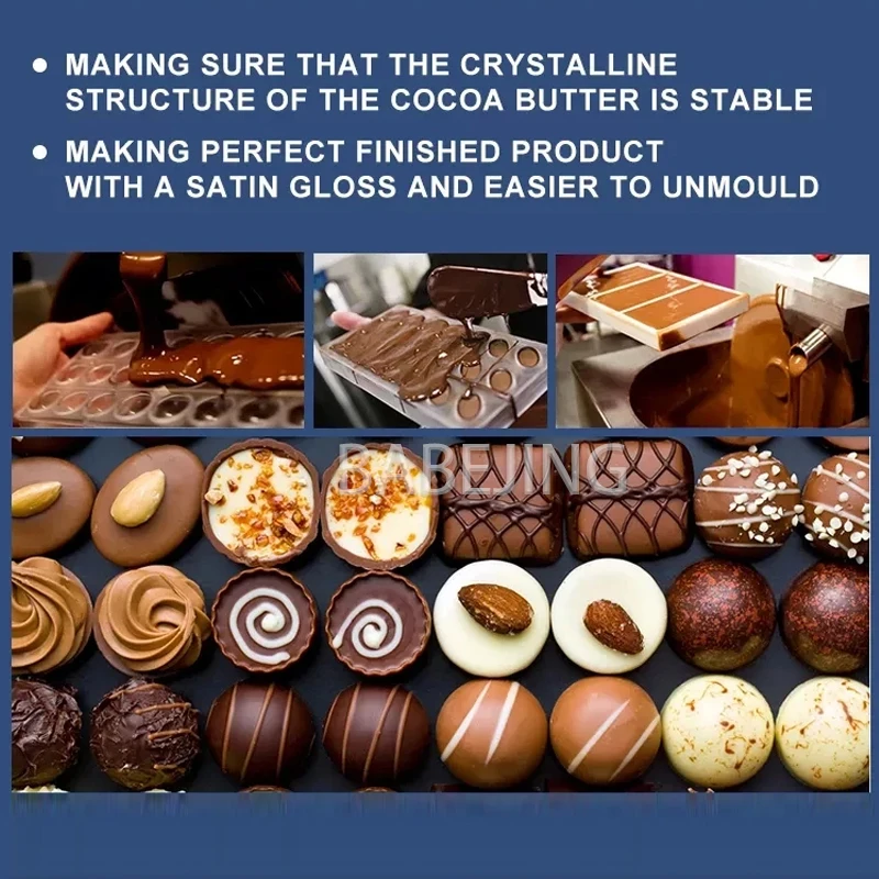 BABEJING Horno de fusión de chocolate multifuncional de gran capacidad Máquina comercial para hacer chocolate