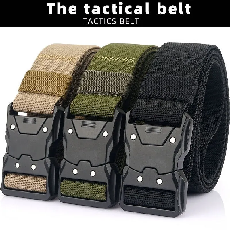 1pcs Casual Outdoor Training Belt For Both Men And Women Classic Design Fashion With The Must Haves Tactical Quick Buckle Elasti