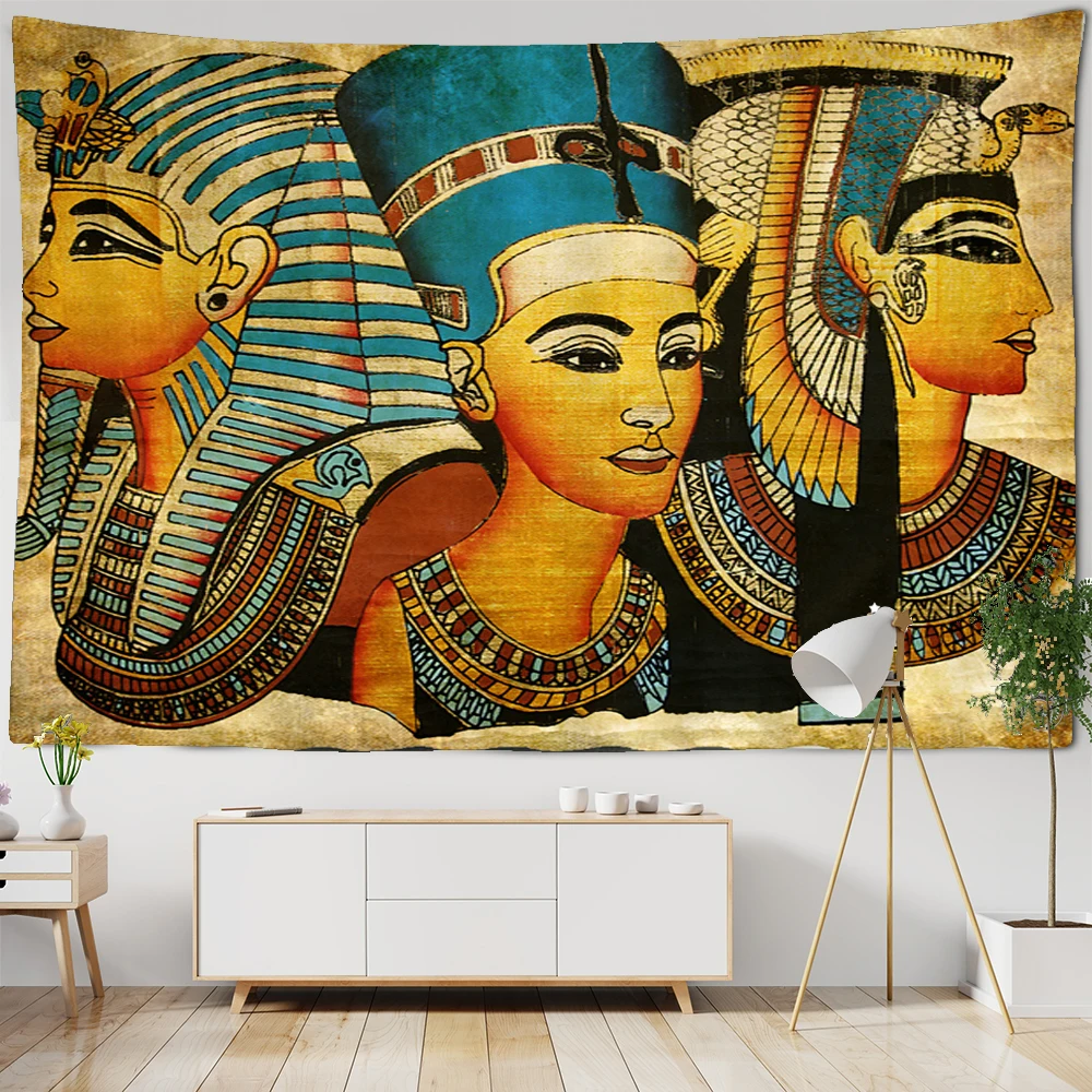 Ancient Egyptian Tribal Savage Tapestry Wall Hanging Boho Decor Wall Cloth Tapestries Psychedelic Hippie Tapestry Wall Carpet