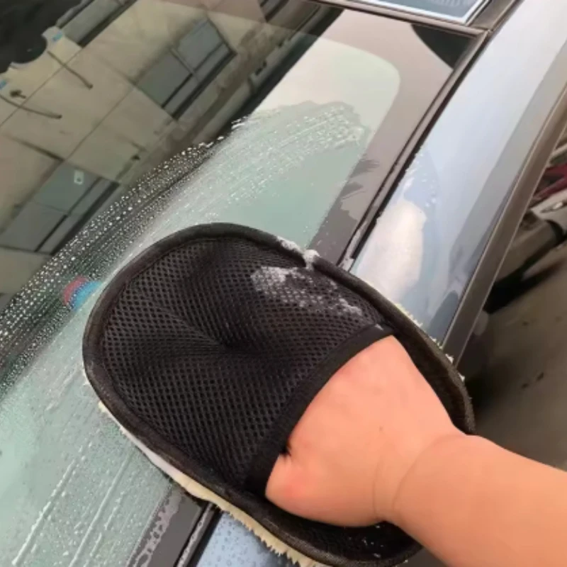 Soft Wool Plush Car Wash Gloves Motorcycle Cleaning Brush Car Styling Washer Care Tool