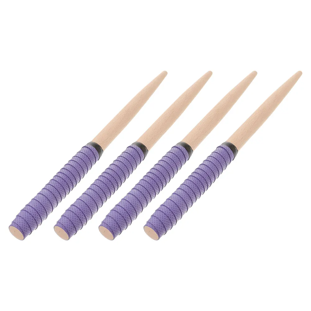 

4pcs Purple Wooden Drumsticks Taiko Lightweight Resilient Colored Percussion Sticks for Snare Marching Silent Drumming
