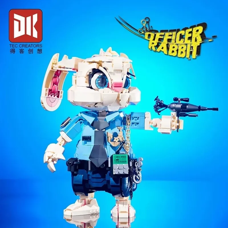 DK ズートピア2 ジュディ・ホップス 警察官バニー 組み立てモデルキット アクションフィギュア コレクターズグレード デスクトップオーナメント 男の子向けパズルおもちゃ ギフト