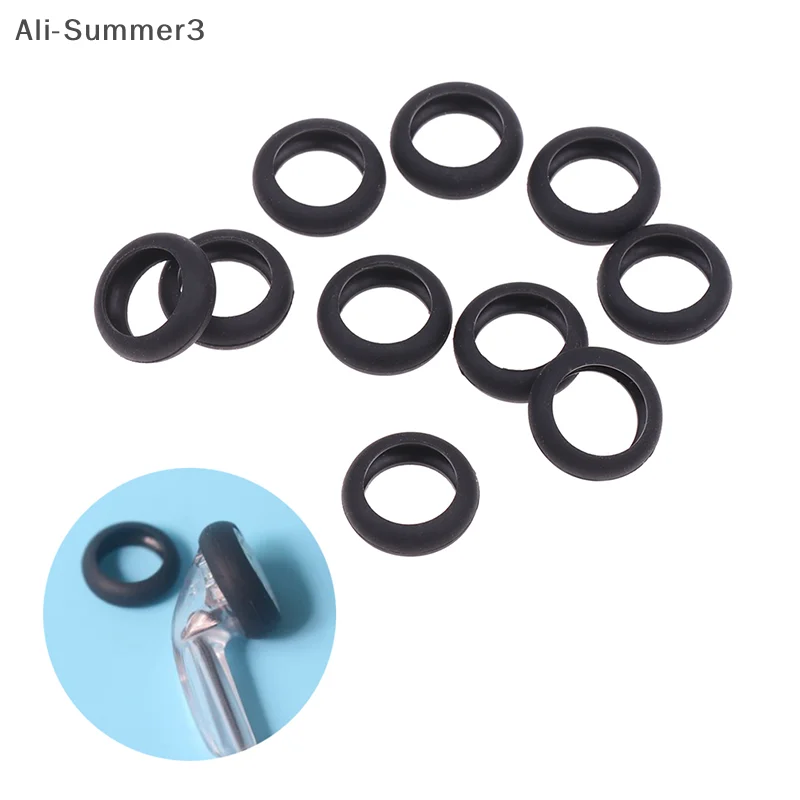 10 Stück flache Kopfhörer-Ringhülle aus Silikonkautschuk, flexible Kopfhörerhülle für 15-mm-Kopfhörer