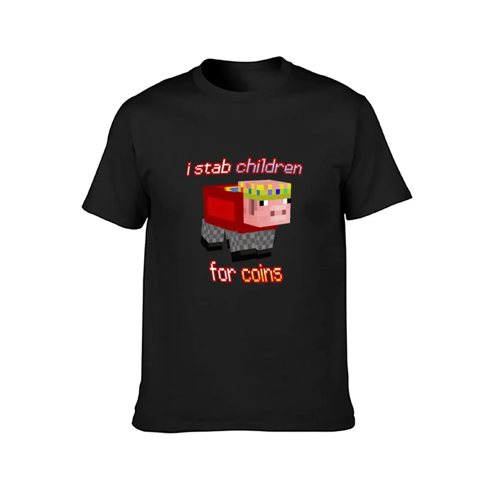 Technoblade I stab Children for Coins T-Shirt oversizeds shirts graphic tees animal prinfor boys men t shirts