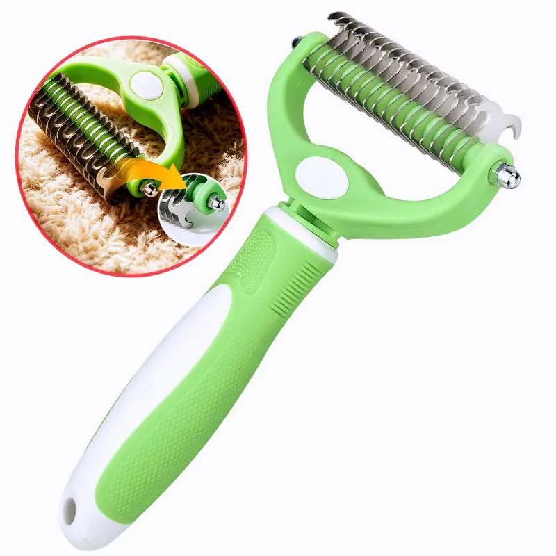 

Dog Comb Knife Dogs Hair Brush Stainless Steel Combs for Dog Grooming Pet Hair Remover Double Sided Cat Comb Brush Pet Products