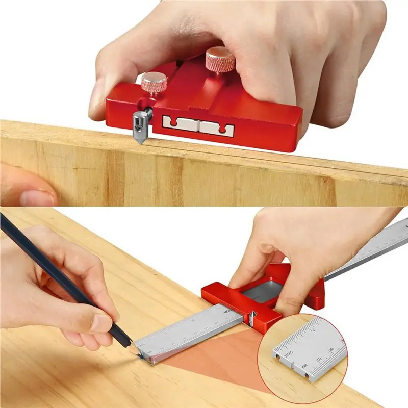 ABLG Woodworking Handle Hole Locator Adjustable Cabinet Pull Mounting Multifunctional Furniture Drilling Positioning Jig