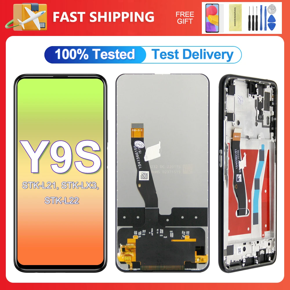 For HUAWEI Y9S 6.59''For P Smart Pro 2019 STK-L21 LX3 L22 LCD Display Touch Screen Digitizer Assembly Replacement