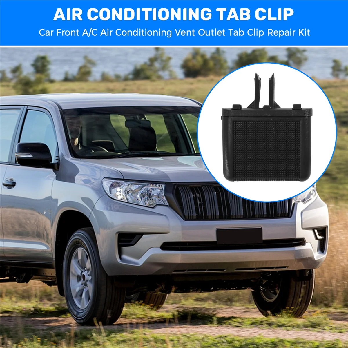 Car Front A/C Air Conditioning Vent Outlet Tab Clip Repair Kit for Toyota Prado 10-17 Auto Accessories G