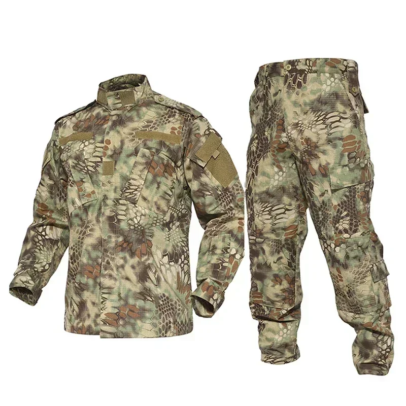 Combat Uniform Camouflage Tactical Suit Safari Men Special Forces Coat Pant Fishing Camo Hunting Clothes