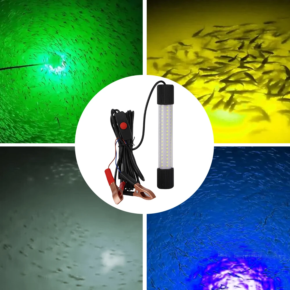 

1 шт., 12 В, 13 Вт, портативный светильник для подводной рыбалки, светильник для ночной рыбалки, водонепроницаемый светильник для рыболовной приманки, светильник для дайвинга высокой яркости