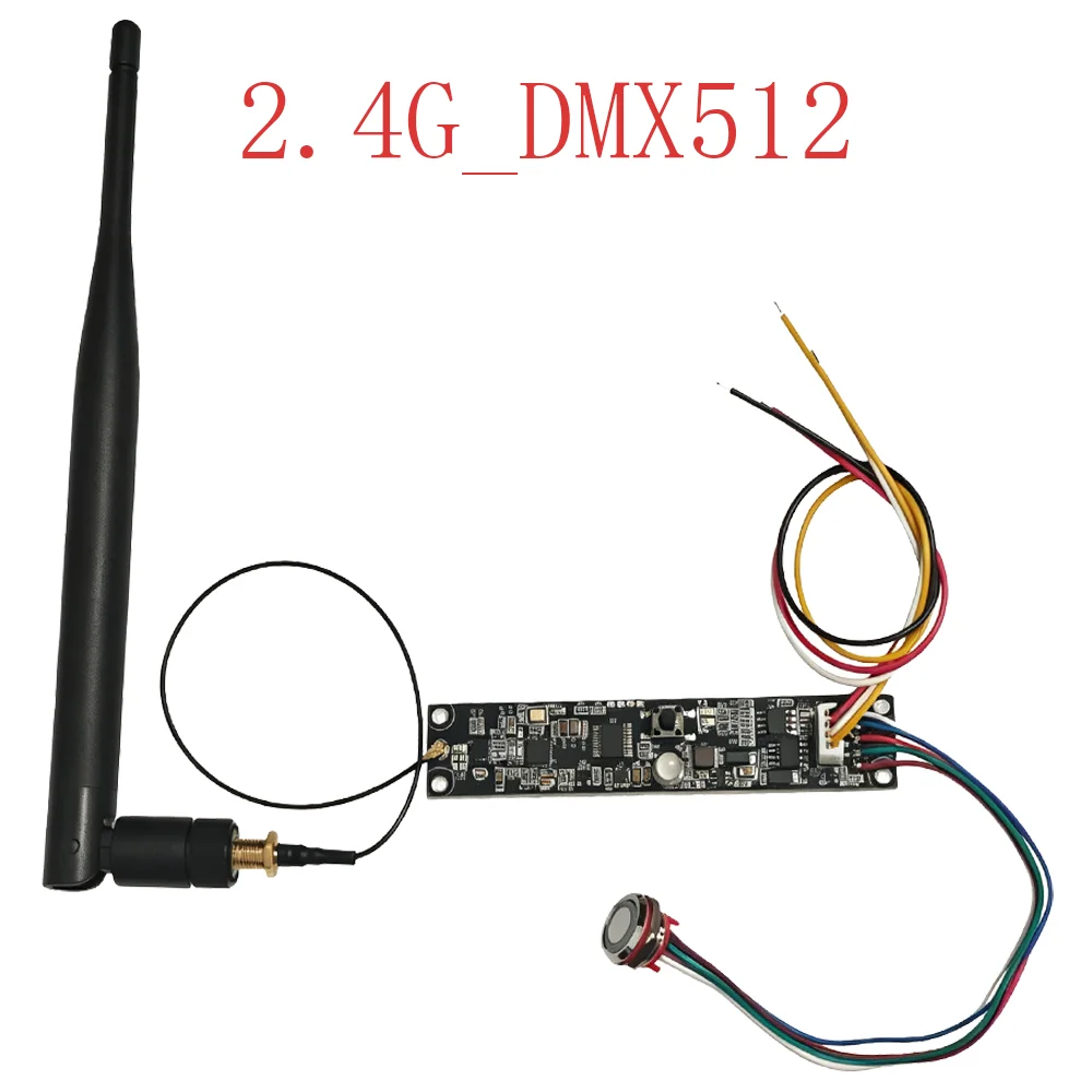 

Беспроводной контроллер DMX 2.4G ISM, модуль печатной платы, беспроводной приемопередатчик DMX512, контроллер сигнала для сценического освещения, внешняя кнопка DIY
