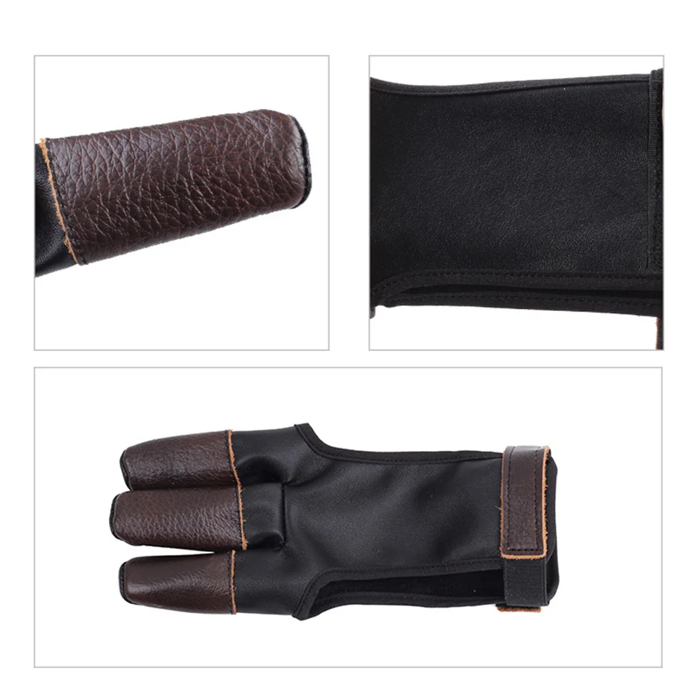 

1Pcs Archery Protective Finger Glove PU Soft Elastic Prevent Bowstring Slip Perfect Gift Sports Bow Arrow Accessory