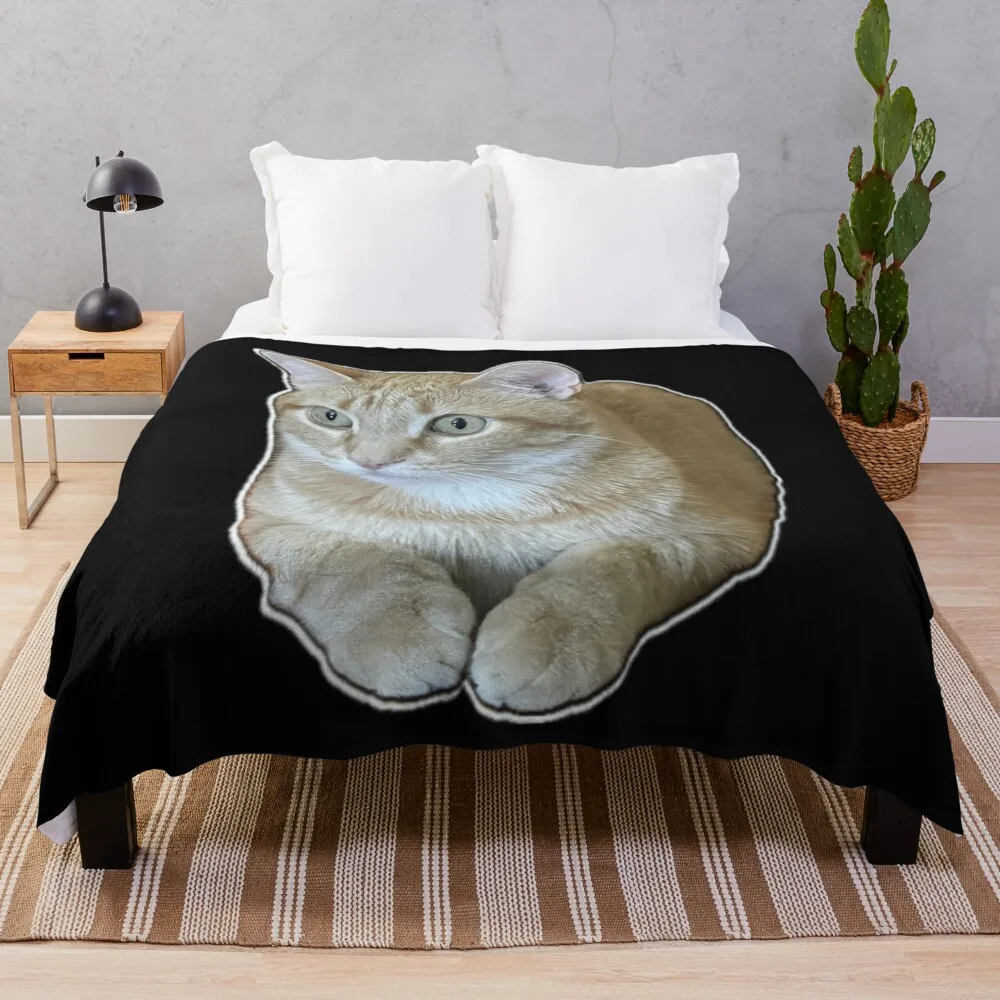 Ginger Cat Loaf Throw Blanket Bed Fashionable Designers blankets ands Blankets