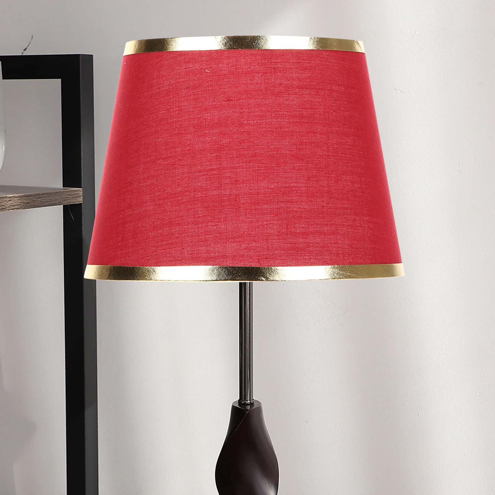 

E27 Fabric Lampshade 15x20x15cm Burgundy Bedside Table Floor Shades Modern Cloth Cover for Bedroom Living Room Hotel