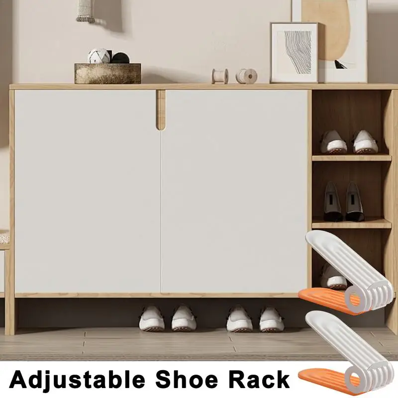 Shoe Stacker 4 Levels Adjustable Space Savers 50 Shoe Holder Slim Thickened Shoe Space Saver For Most Children's Shoes Slippers