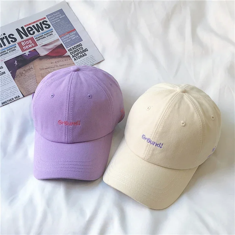 

Unisex Baseball Cap Embroideried Letter Hat Purple Pink Women Baseball Cap Adjustable Summer Hat Hip Hop Cap Street Baseball Hat