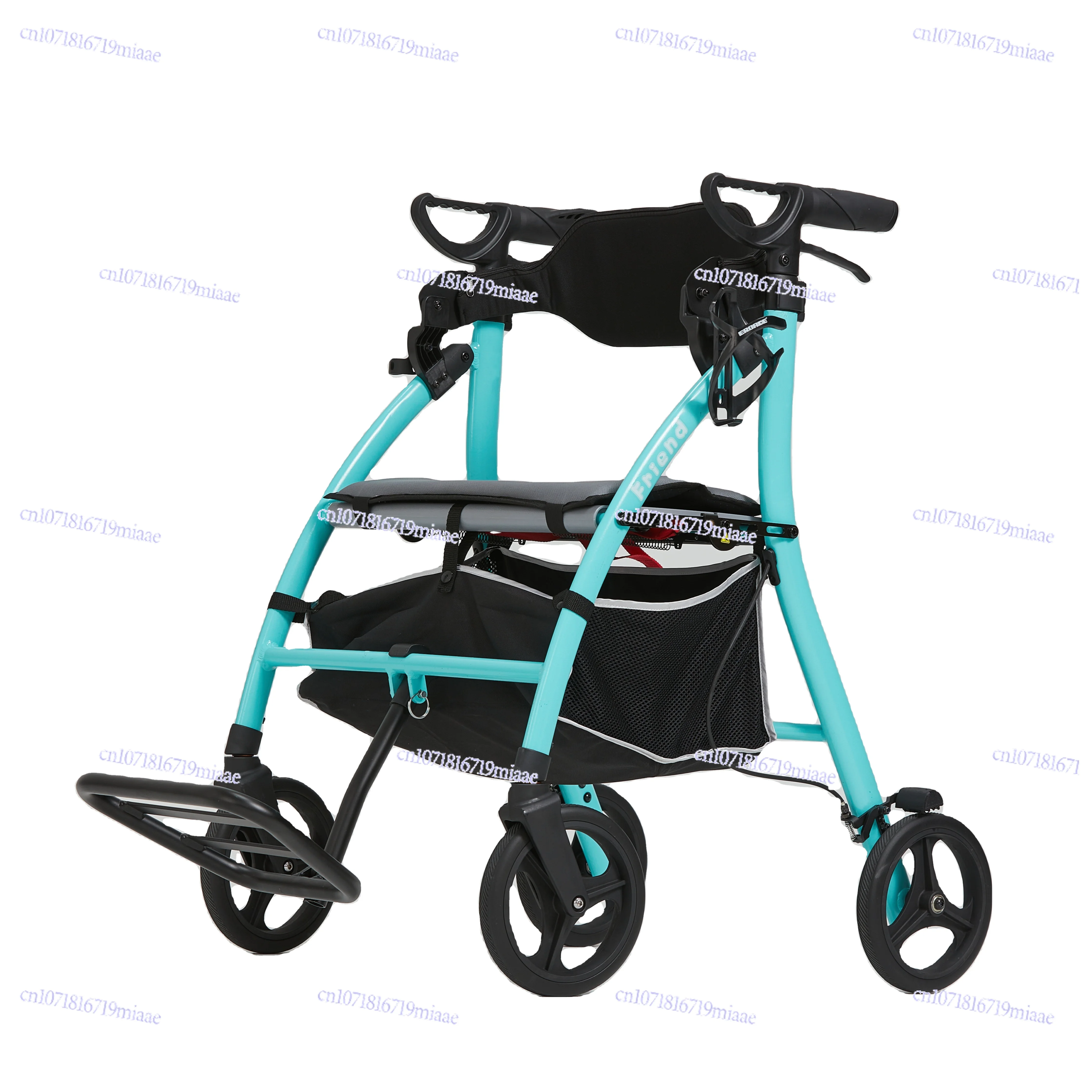 

Lightweight 4 Wheel Best Rolling Walker Rollator with Seat Foldable Walker Walking Aids Assistance for the Seniors