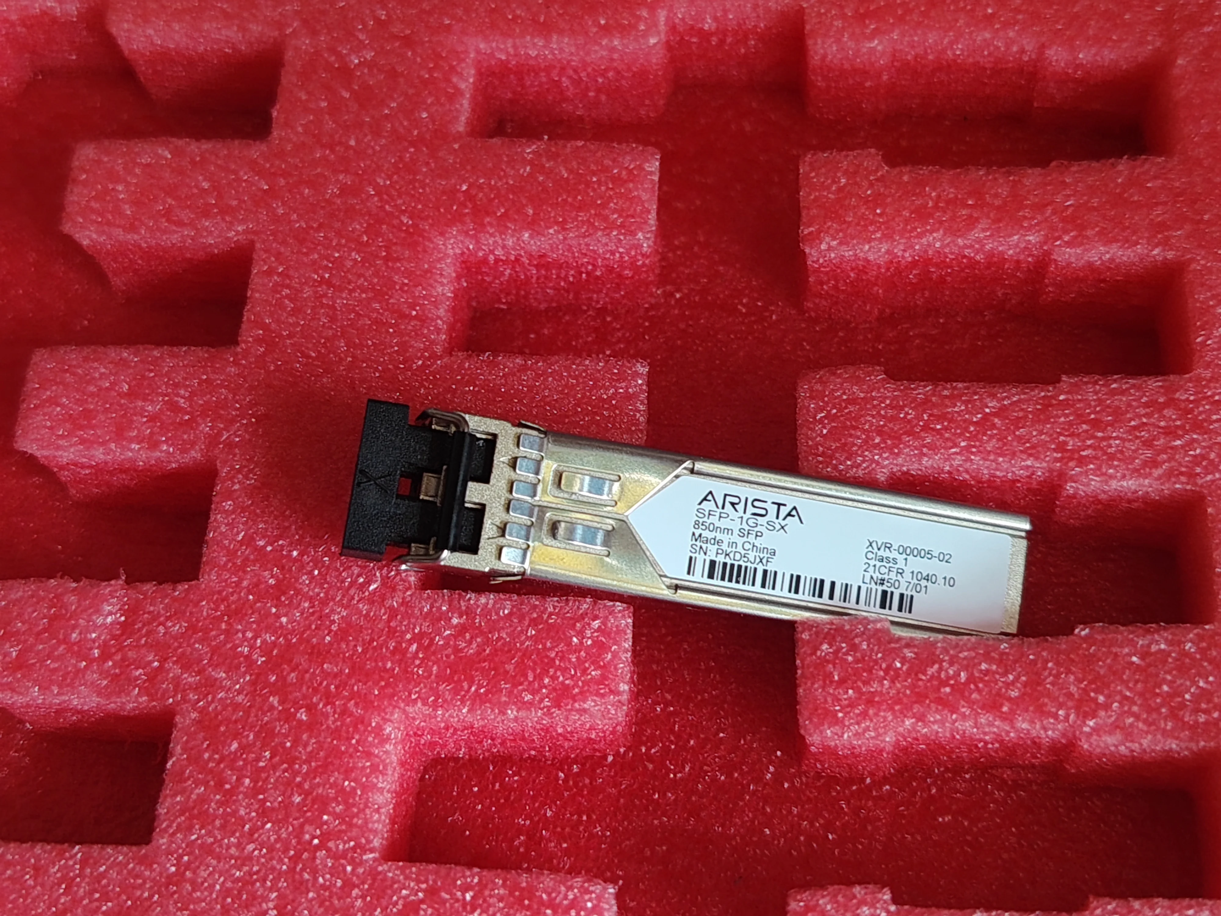 1PCS Arista Transceiver SFP 850NM SFP-1G-SX XVR-00005-02 1G Multimode Dual Fiber Transceiver Module
