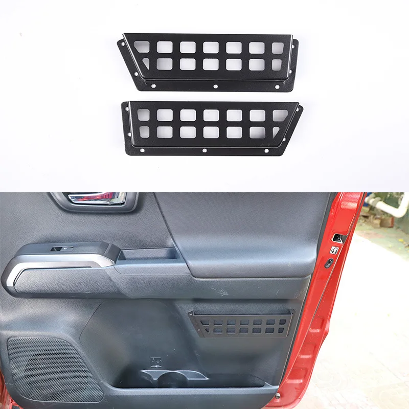 

Rear Door Inner Door Panel Storage Frame, Aluminum Alloy 2-piece Set For 16-22 Toyota Tacoma