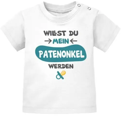 Baby T-Shirt kurzarm Babyshirt Patenonkel Willst du mein Patenonkel werden