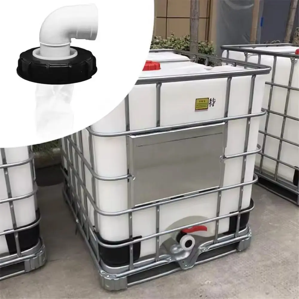 163mm IBC Ton Drum Fittings Plastic Cap with Filter Screw T-shaped/Straight Head/Elbow/Vertical IBC Tank Filter Lid Washable