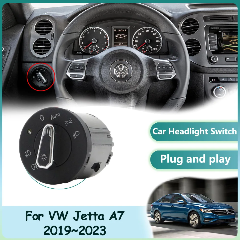 For Volkswagen Jetta VW Vento A7 2019~2023 Headlight Automatic Switch Lighting Sensor Head Lamp Car Control Modified Accessories