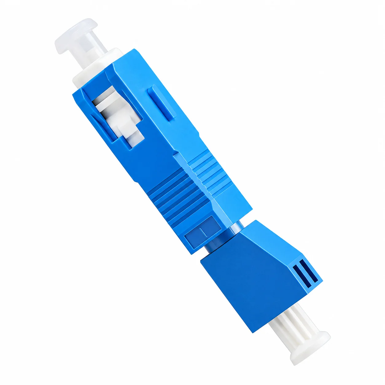 SC Male to LC Female Hybrid Optical Coupler with Flange, UPC/APC Fiber Adapter for Optical Test Equipment