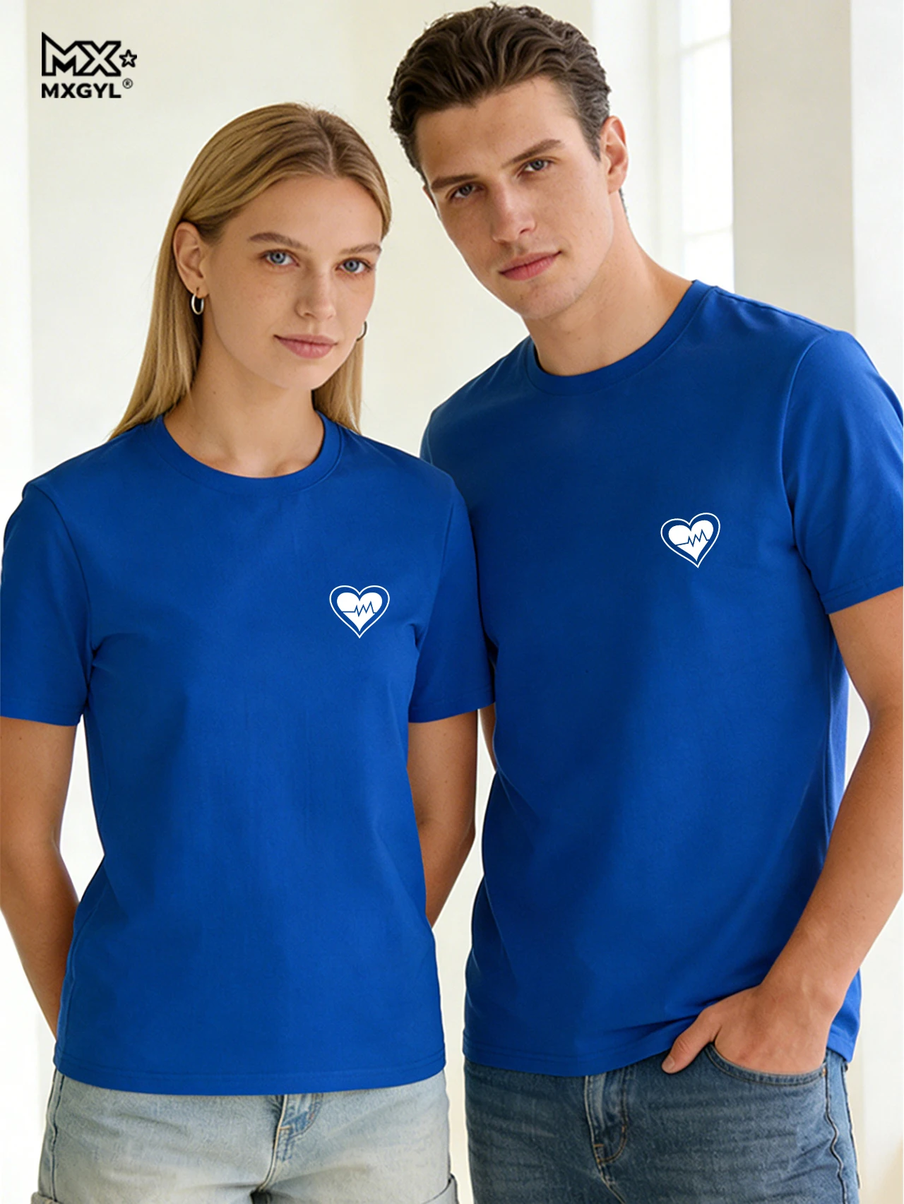

2026 Couple Tops New Style Heartbroken Print Thin Female Print Summer Short Sleeve T-shirt Women Clothes Graphic T Shirts