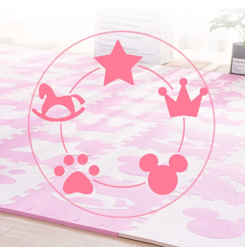 16PCS Tatame Spielen Matten Baby Spiel Matte 30x30cm Baby Matte Kinder Zimmer Matte Baby der Boden matten Puzzle Matte Fuß Matte Schaum Matte für Baby