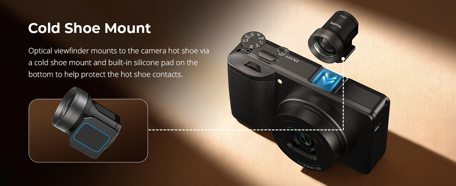SmallRig 28mm externer optischer Sucher mit 3:2-Rahmenlinien für Sony ZV-E10 / A6700 für Canon R50 für Nikon für Fujifilm 5873 – Detail 2