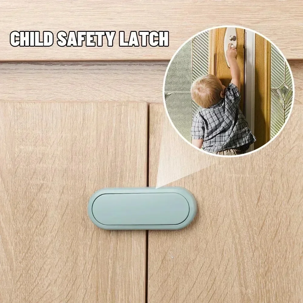 

Latch Cabinet Door Protection 5pcs Children's Drawer Safety Baby Anti Pinch Hand Invisible Lock Opposite Door Wardrobe Lock