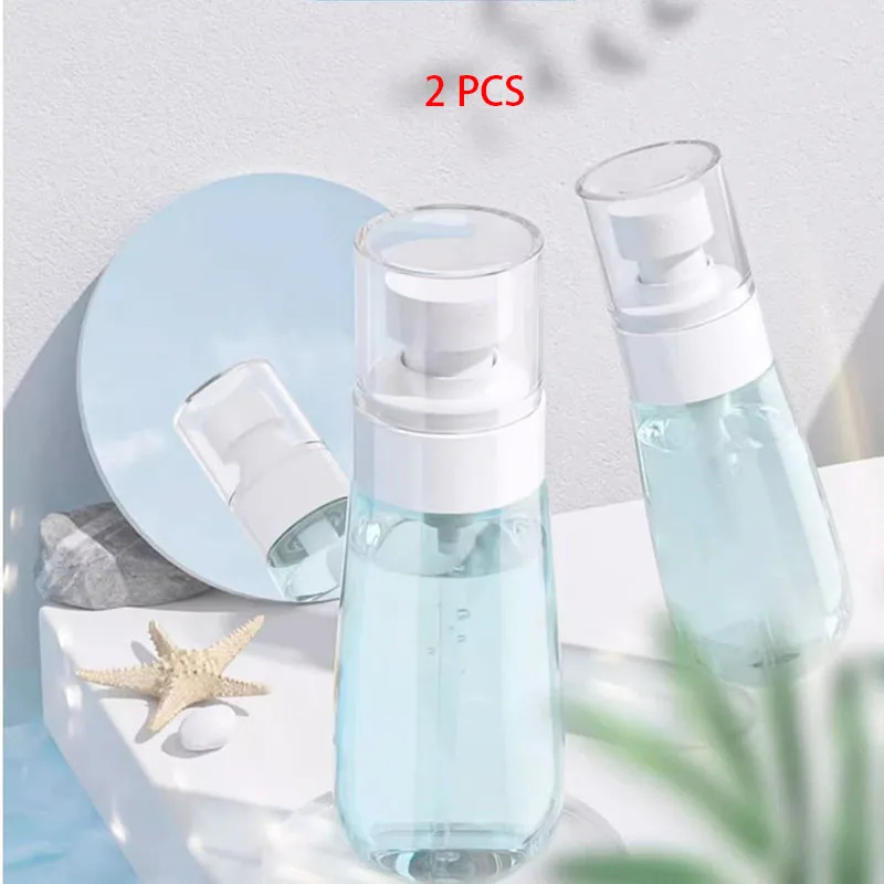 2pcs Spray Bottle Ultra Fine Mist Spray Bottle Face Refill Water Bottles Dispenser Travel Portable Small Alcohol Spray Can