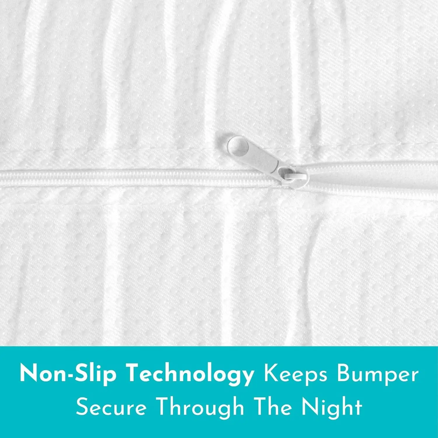 Soft Toddler Bed Bumper with Stay-Put Cover, Foam Safety Rail for Home or RV Use (2-Pack)