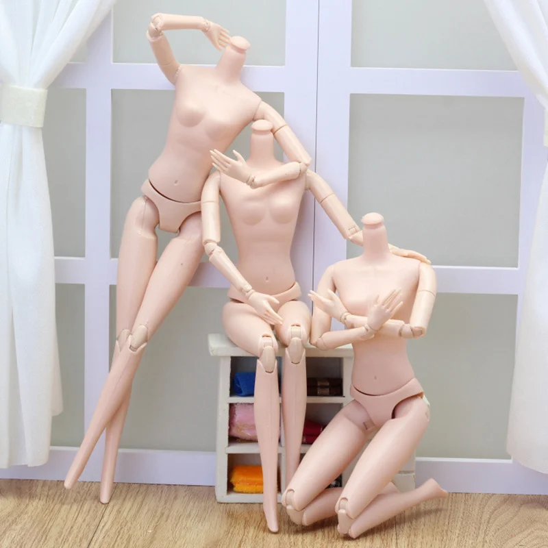 1 pieces 1/6 doll body New 14 Movable Joints Female Doll Body 30cm doll Naked Nude Body Plastic Princess Doll Toy For Girls