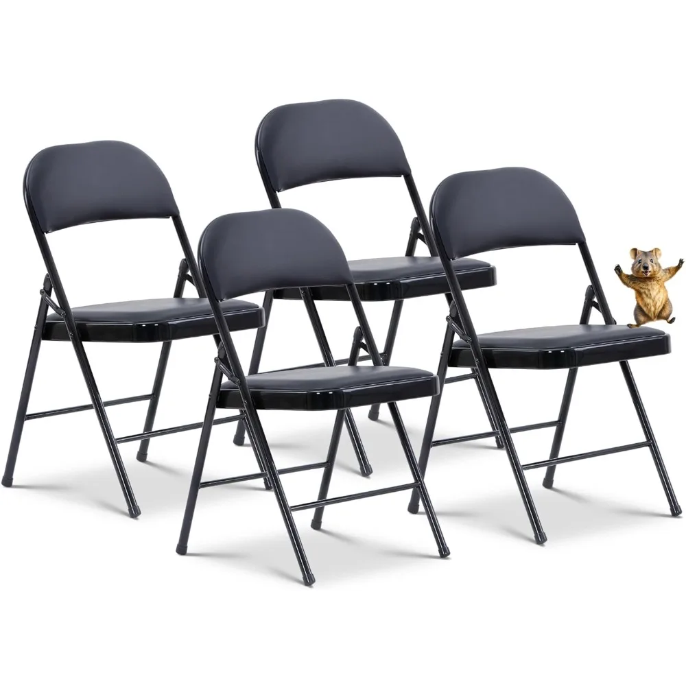

Folding Chairs, Padded Vinyl Cushion Chairs with Durable Metal Frame,Indoor Outdoor Stackable Foldable Guest Chairs , Customized