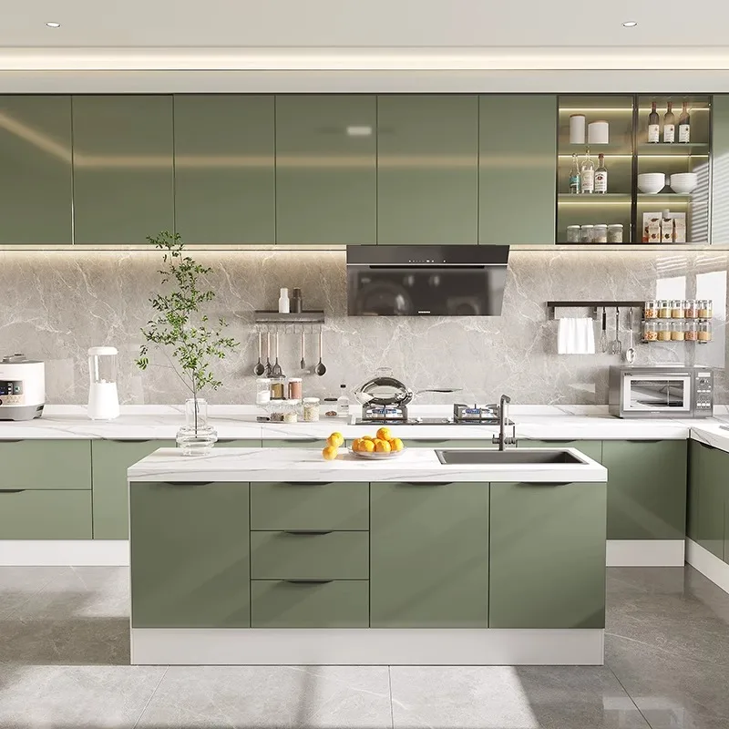 

Slate Solid Wood Cabinet Marble Locker Modern Simple Assembly Household Kitchen Stove Integrated Cabinet Water Basin Cabinet