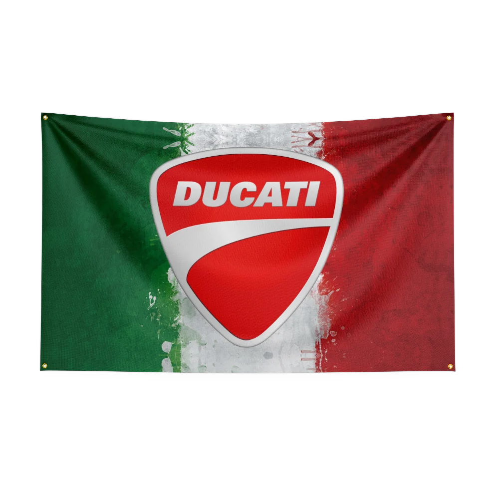 3x5 Ft D-Du-catis Performance Motorcycle Racing Flag Polyester Printed Cars Flags Banner Tapestry for Room Garage Decor