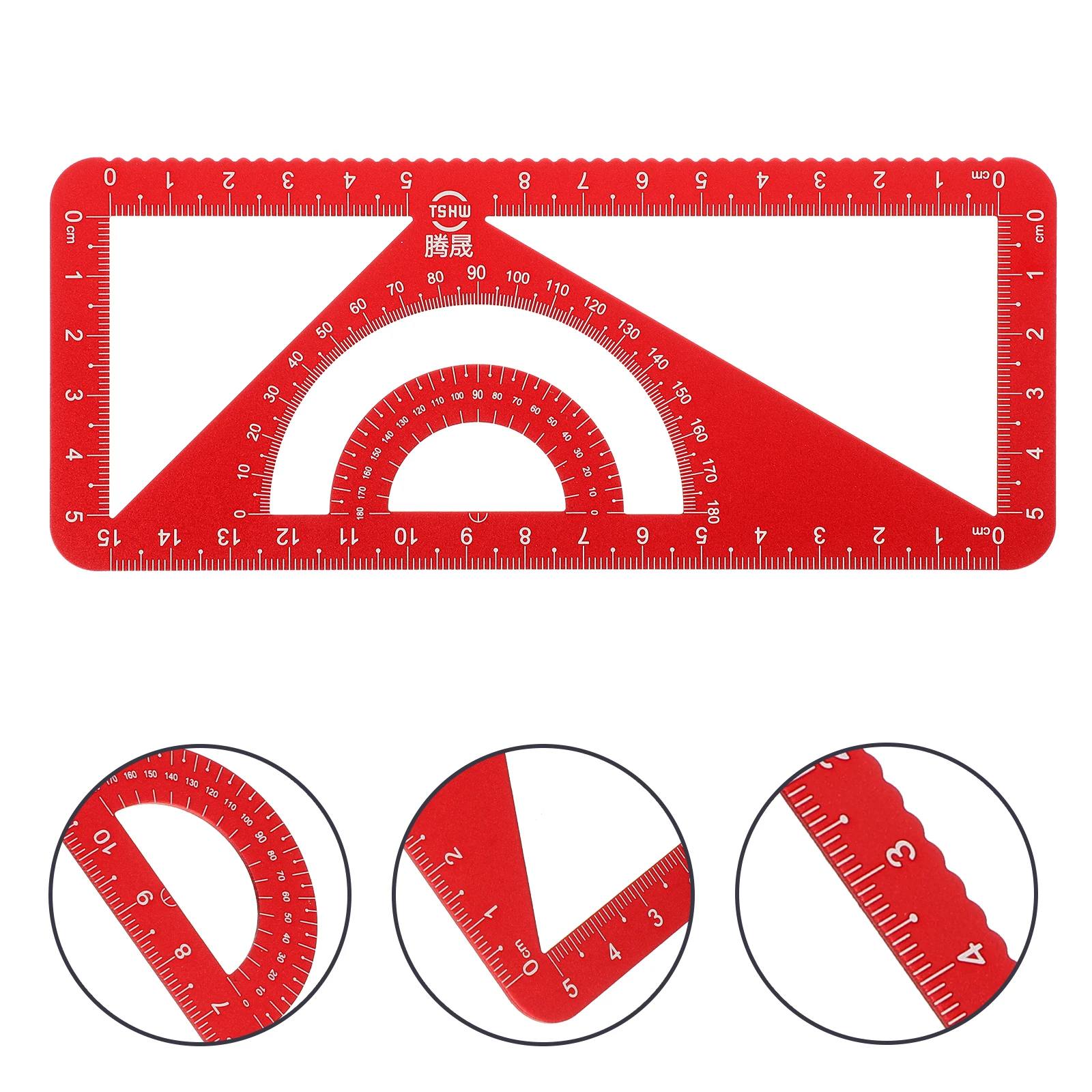 

Aluminum Alloy Multifunctional Multi-Angle Ruler Set Precision Measuring Tools For School Office Geometry Drawing