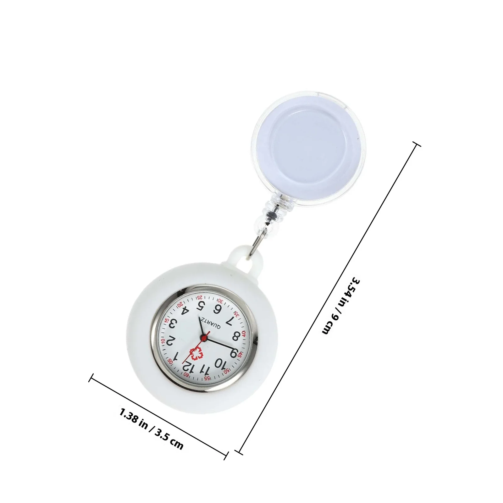 นาฬิกาพกแบบหนีบสำหรับพยาบาล ผู้ชาย ผู้หญิง นักเรียน แพทย์ พนักงานคลินิก นาฬิกาแบบหนีบติดเสื้อ น้ำหนักเบา พร้อมที่แขวน