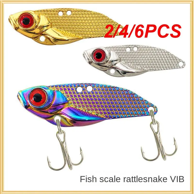 

2/4/6PCS 3.5 G-15g Bionic Bait Rattlesnake Fish Scale Fishing Accessories Zinc Alloy Biomimetic Bait Electroplated Sequins