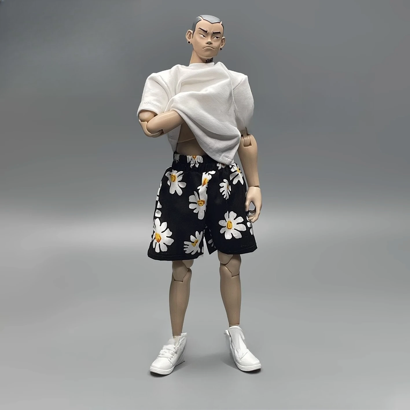 CROWDHTOYS 1/6 Schaal Mannelijke Soldaat Trend Shorts T-shirt Kleding Model voor 12 "Actiefiguren Lichaam Decoratie