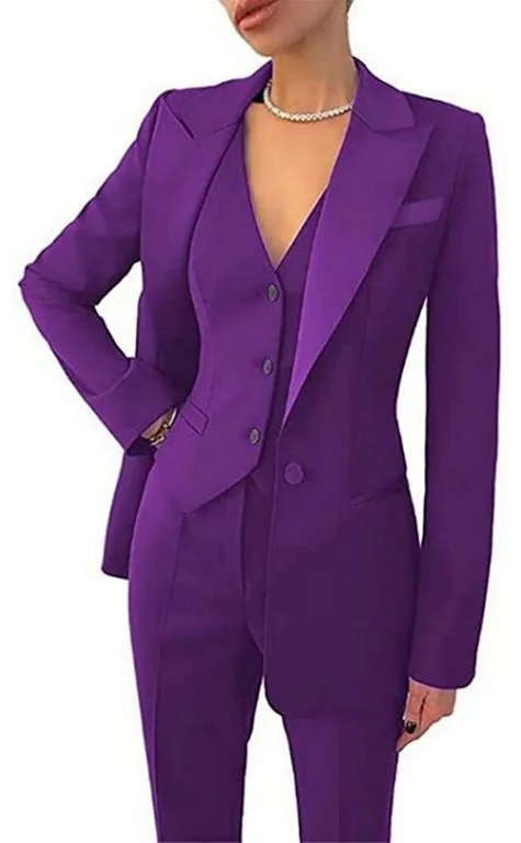 3 Pcs Vrouwen Suits Fashion Blazer Set Bruiloft Smoking Party Wear Wedding Causale Broekpakken Formele Vrouwen Suits Kantoor Sets