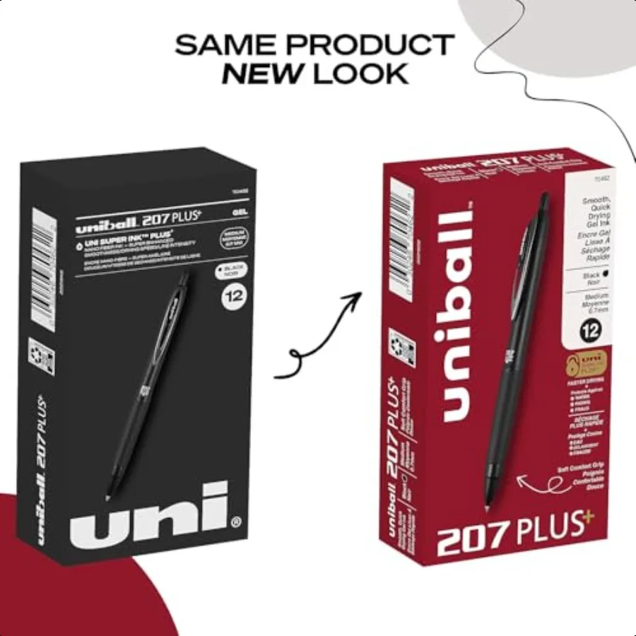 207PLUS+ Gel 0,7MM Nero OS Dozzina