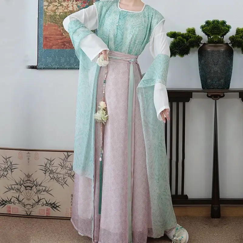 Women Chinese Traditional Hanfu Costume Lady Tang Suit Princess Dress Ancient Folk Dance Carnival Cosplay Costume