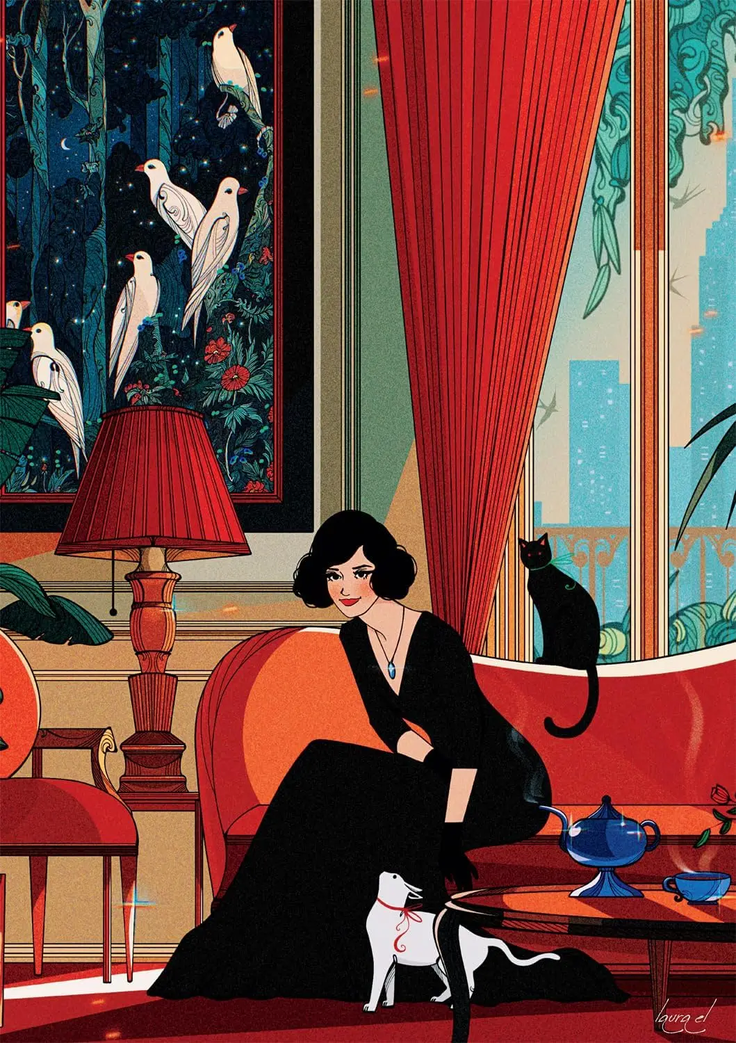 

Пазл «Ретро-дама в гостиной» (120-1500 деталей), художественный пазл, декор для дома, расслабляющее занятие для взрослых, отличный подарок на день рождения