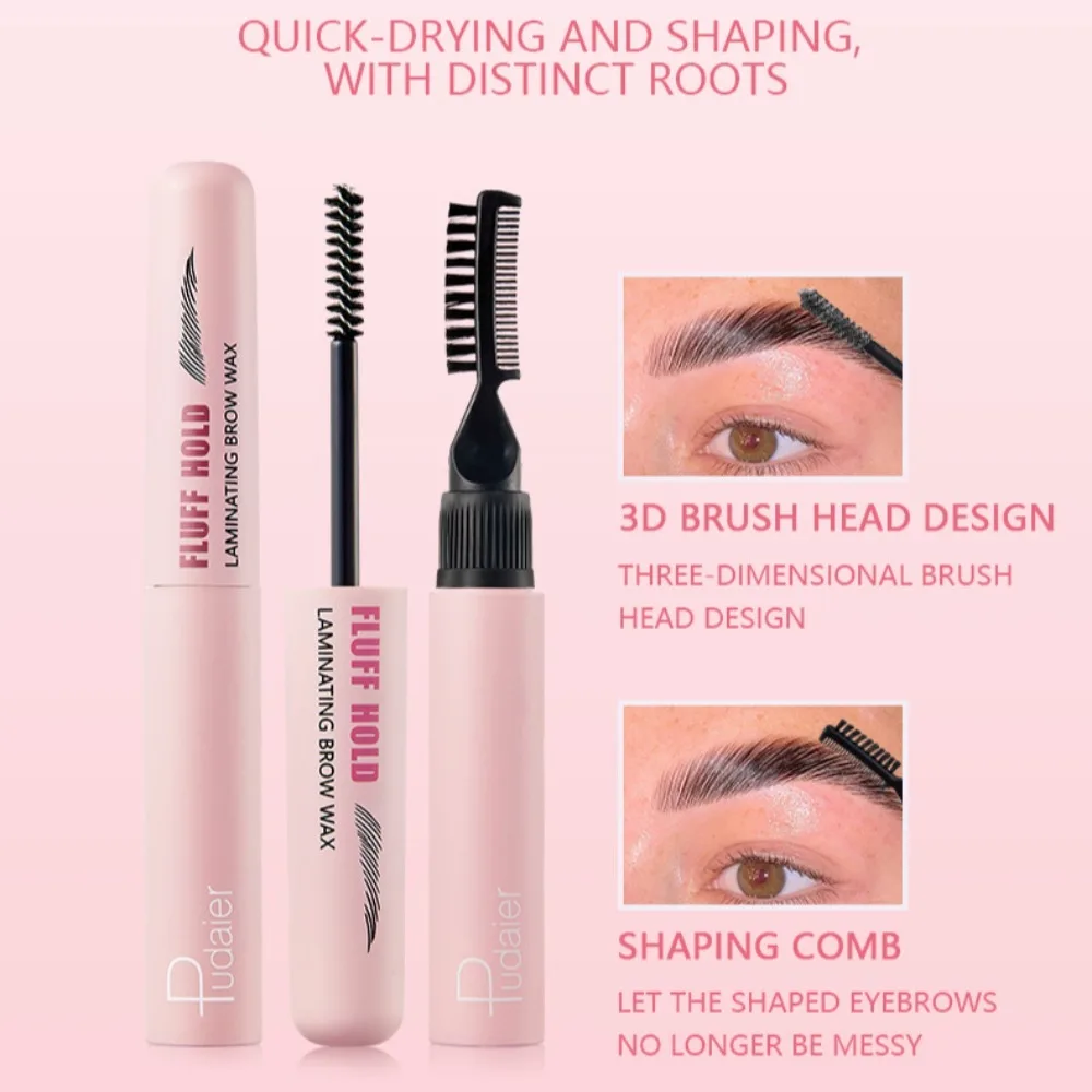 Double Headed Eyebrow Styling Cream Long-Lasting Waterproof Eyebrow Mascara 3D Wild Brow Styling Shaped Eyebrow Glue