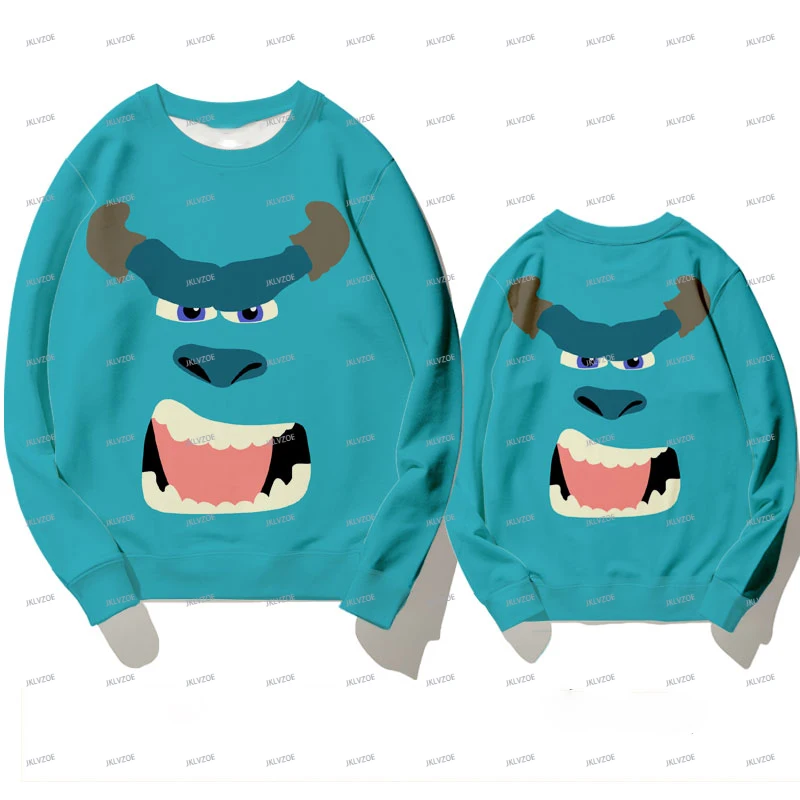 Disney Monsters University Sweatshirt Cartoon Anime Women Men Pullover Tops 2025 New Fashion Couple Hoodie Sweatshirt Pullovers