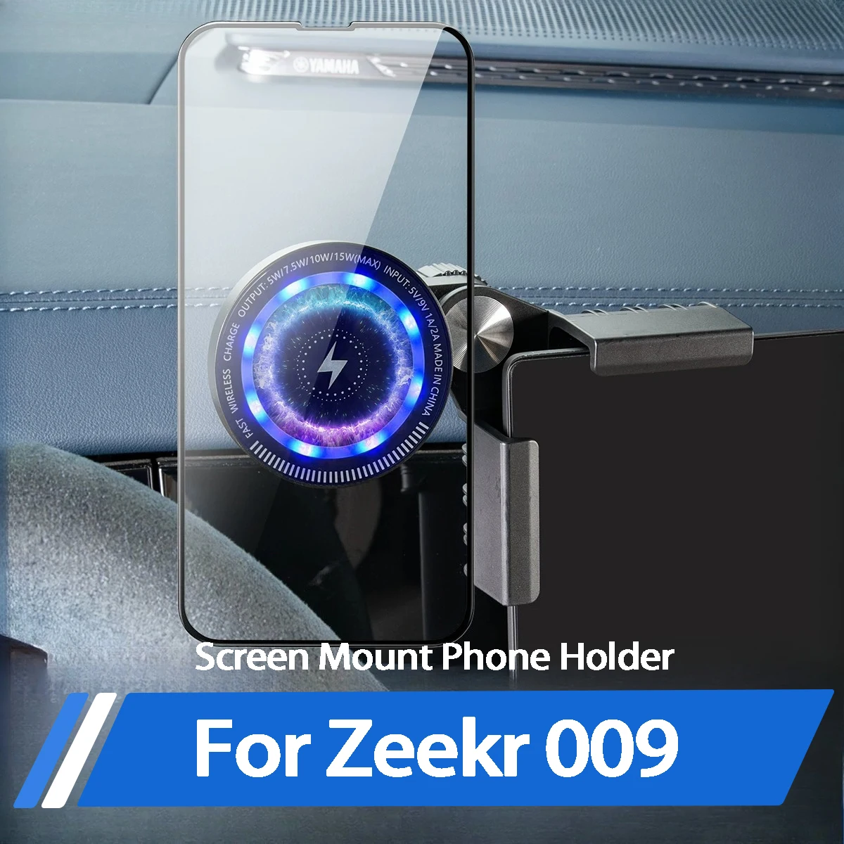 Suporte Magnético para Carregamento Sem Fio para Zeekr 009 2022-2026, Acessórios para Suporte de Telefone no Carro