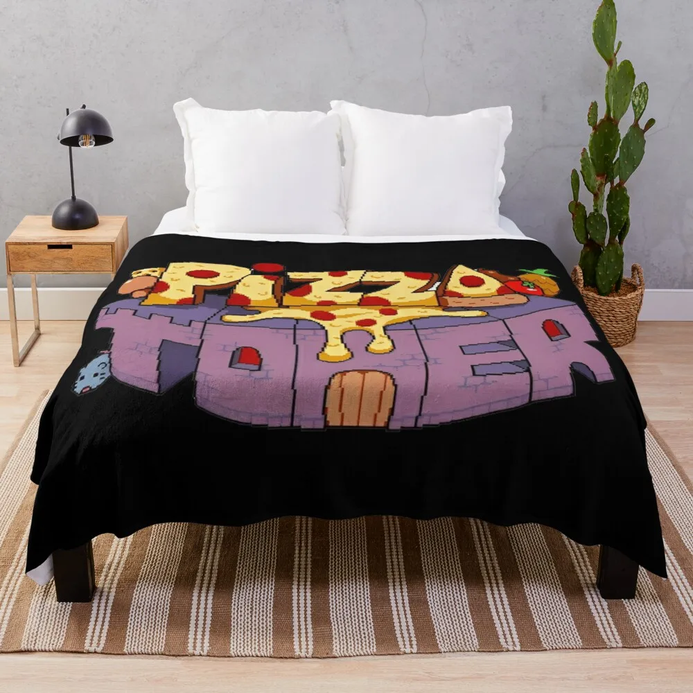 

Pizza Tower Peppino Throw Blanket Fluffy Softs Shaggy funny gift Flannel Fabric Blankets